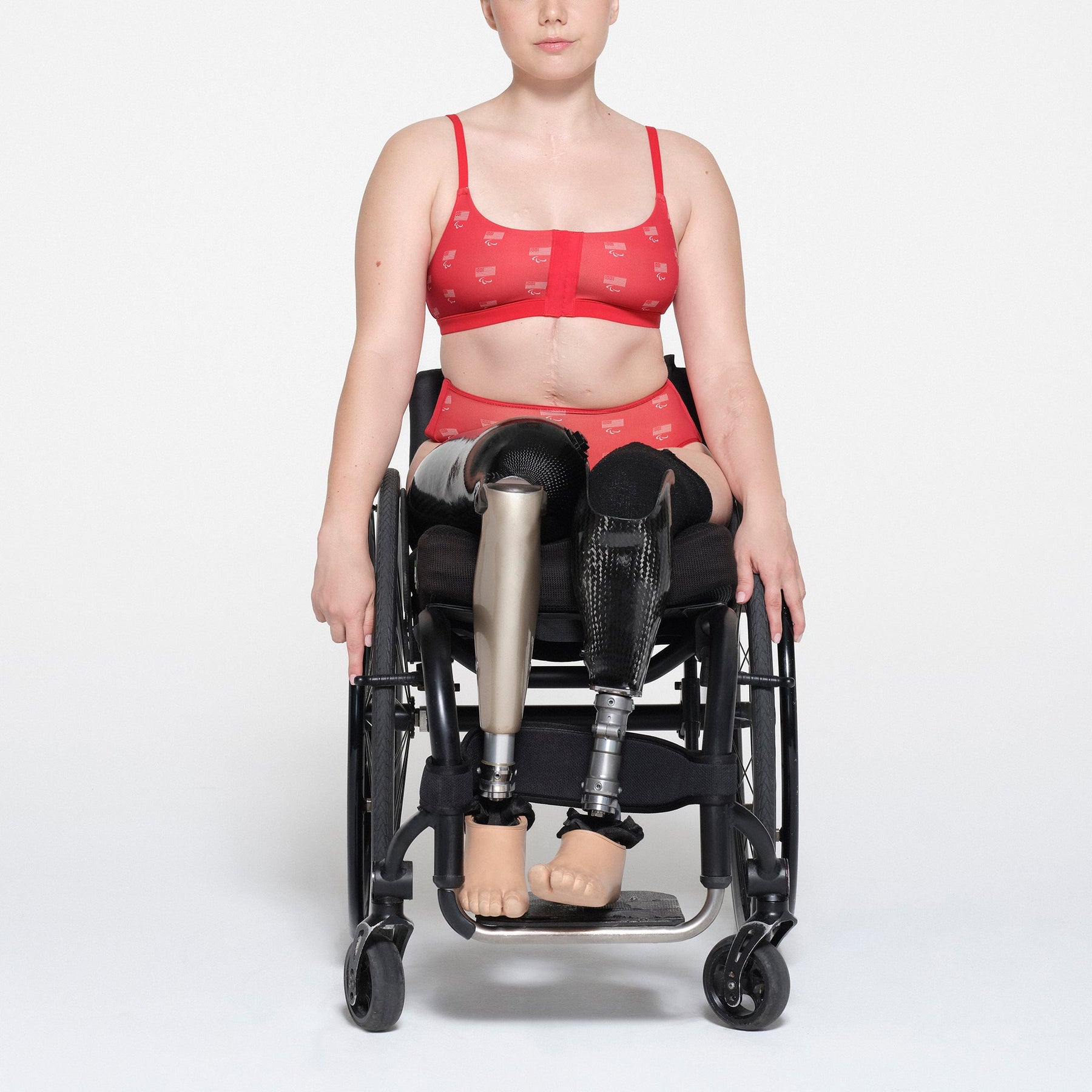 SKIMS FOR TEAM USA FITS EVERYBODY ADAPTIVE PARALYMPIC BOY SHORT | RED