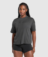 Gymshark Premium Legacy Washed Oversized T-Shirt - Black