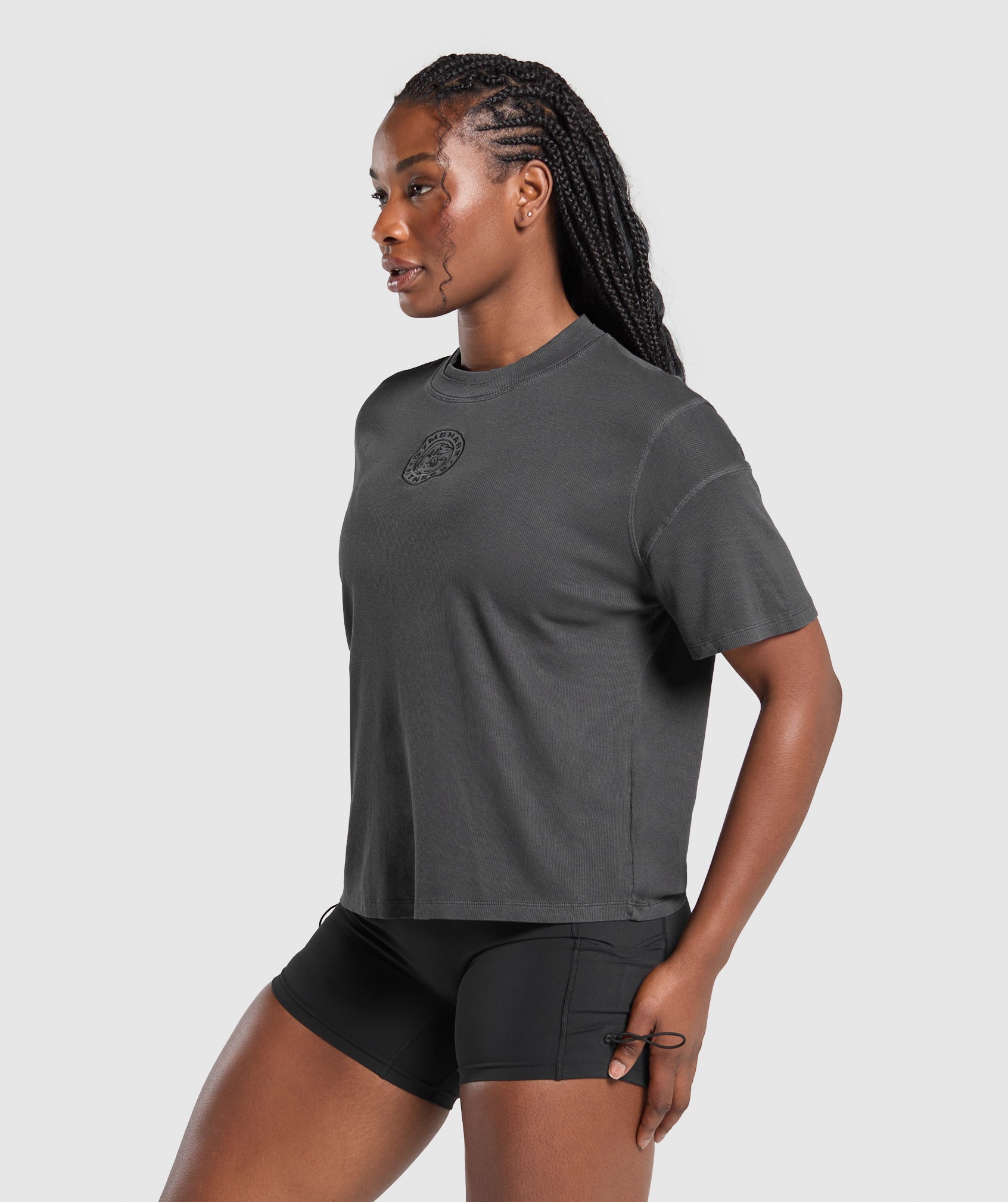 Gymshark Premium Legacy Washed Oversized T-Shirt - Black