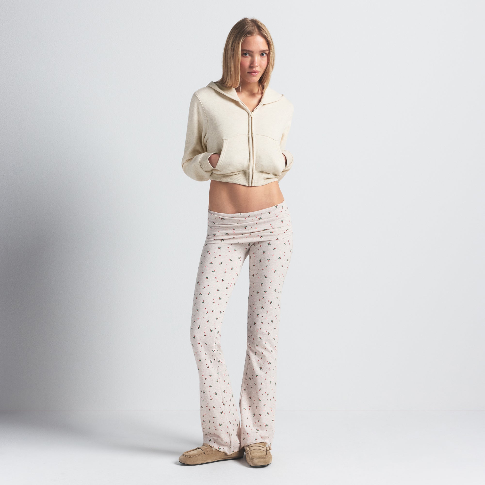 Cotton Jersey Foldover Pant