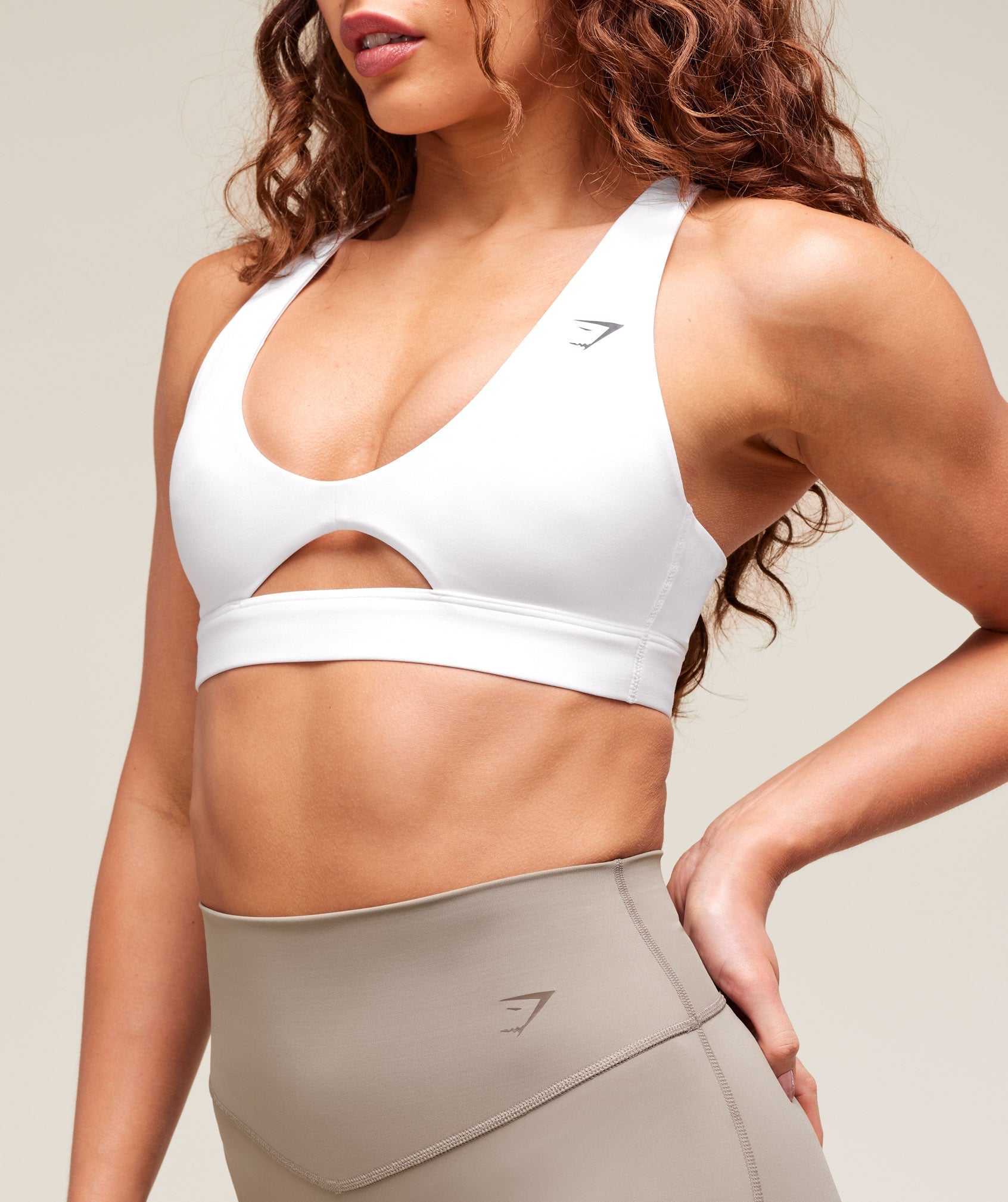 Gymshark Peek A Boo Sports Bra - White