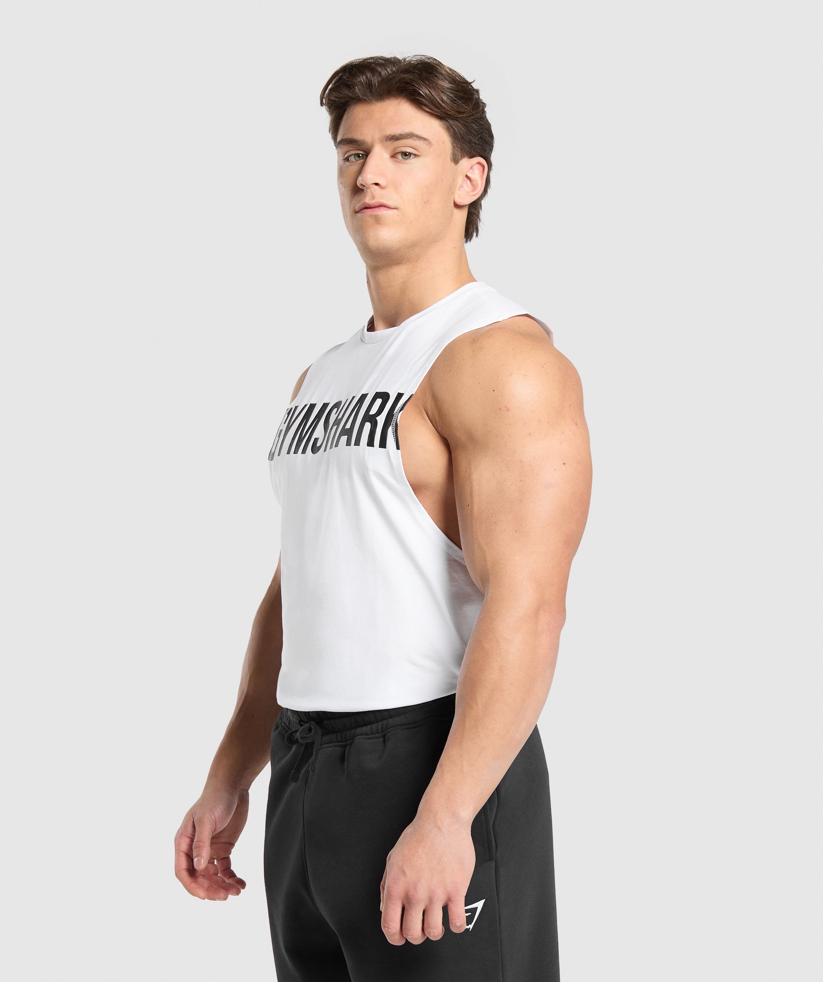 Gymshark Prime Drop Arm Tank - White