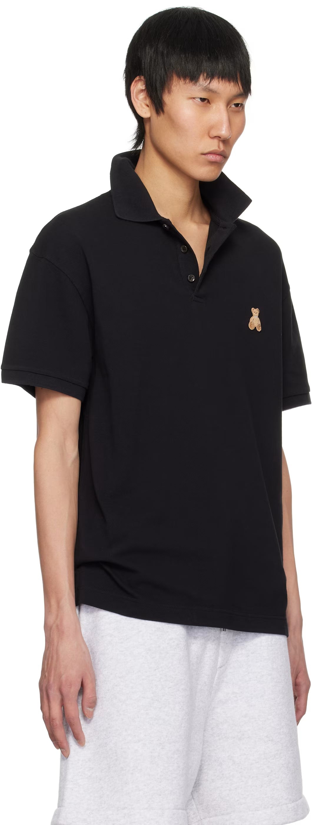 Black 'Bear in Mind' Polo