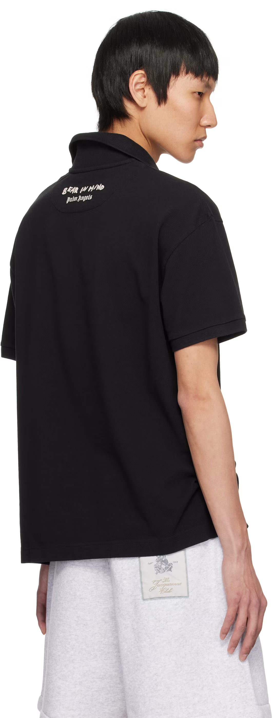 Black 'Bear in Mind' Polo