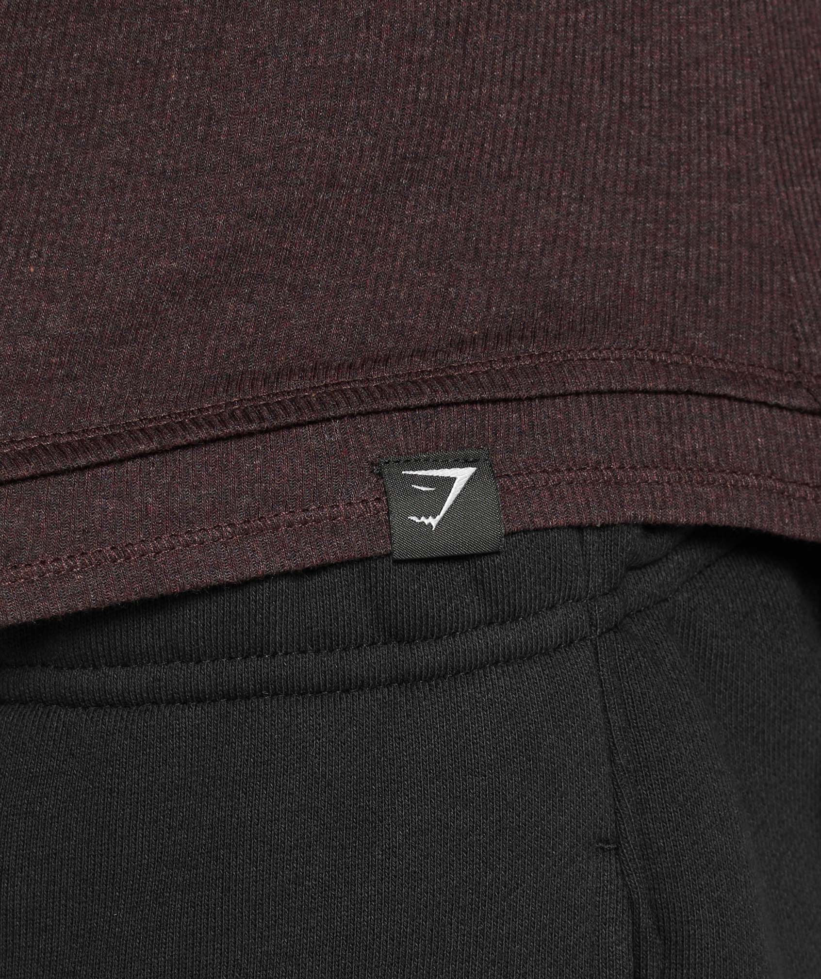 Gymshark Rest Day Rib Top - Brown Marl