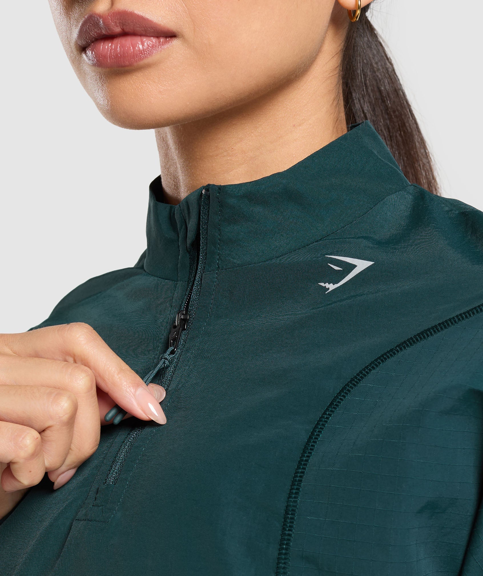 Gymshark Running 1/4 Zip Track Top - Strong Teal