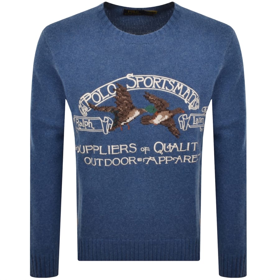 Ralph Lauren Crew Neck Knit Jumper Blue