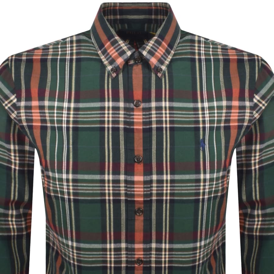 Ralph Lauren Custom Fit Long Sleeve Shirt Green