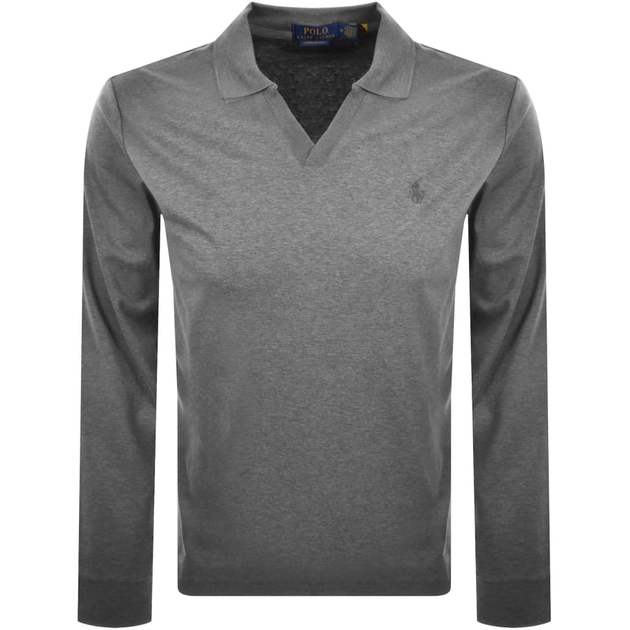 Ralph Lauren Custom Slim Fit Polo T Shirt Grey