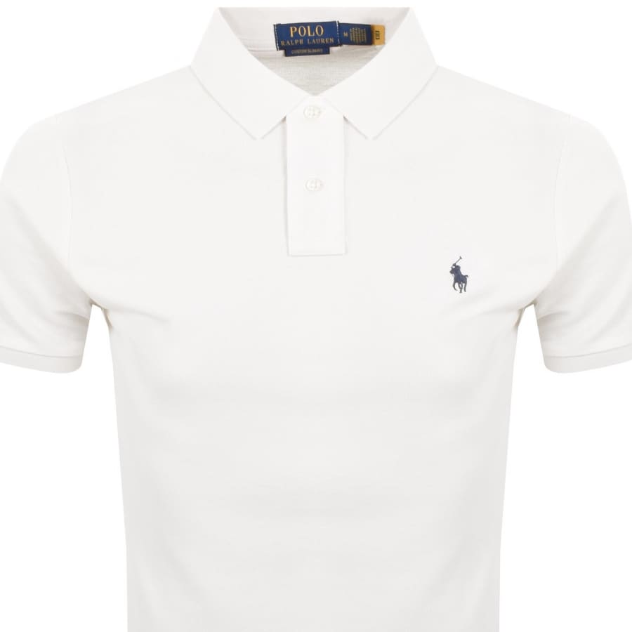 Ralph Lauren Custom Slim Polo T Shirt Cream