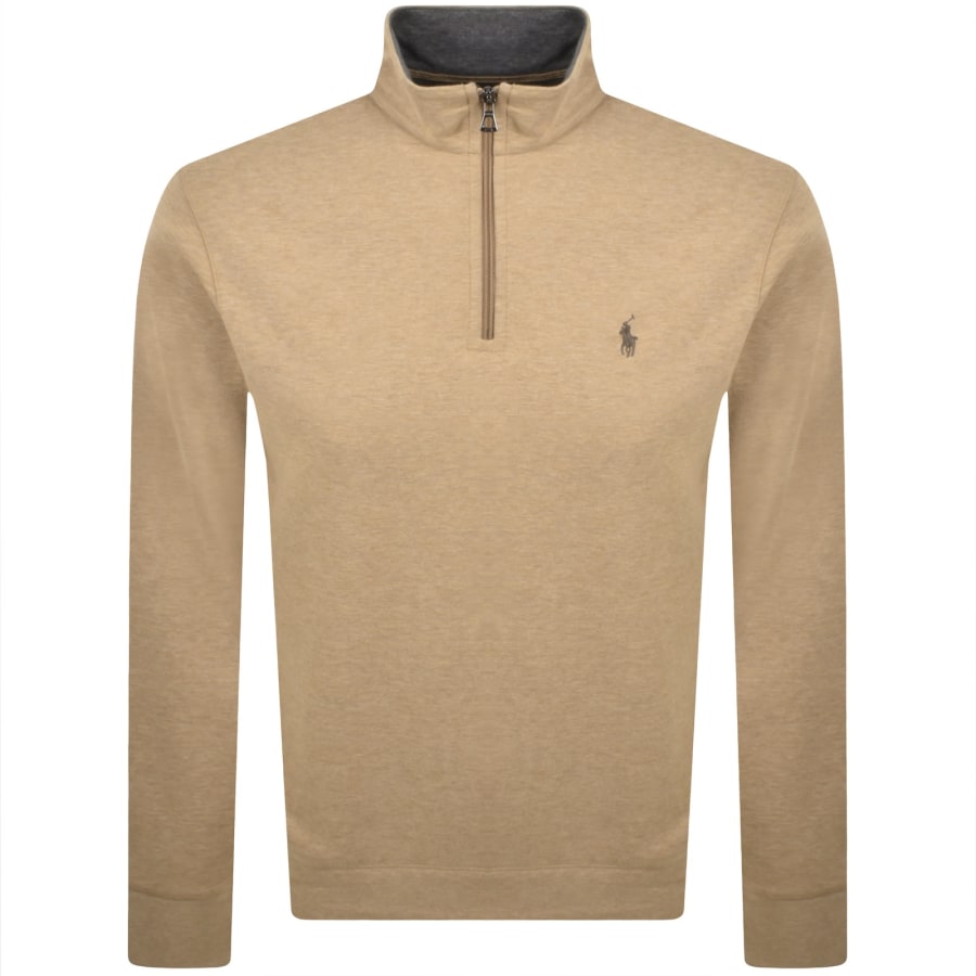 Ralph Lauren Half Zip Sweatshirt Brown
