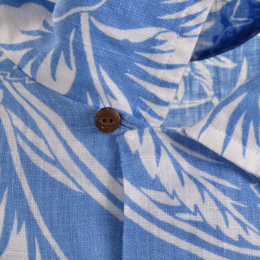 Ralph Lauren Linen Short Sleeve Shirt Blue