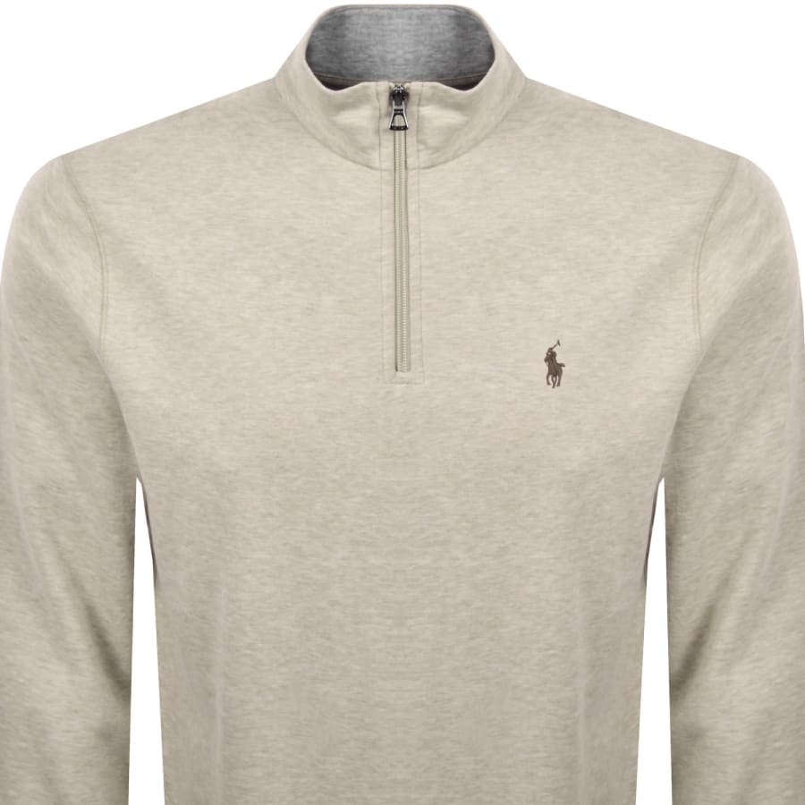 Ralph Lauren Quarter Zip Sweatshirt Beige