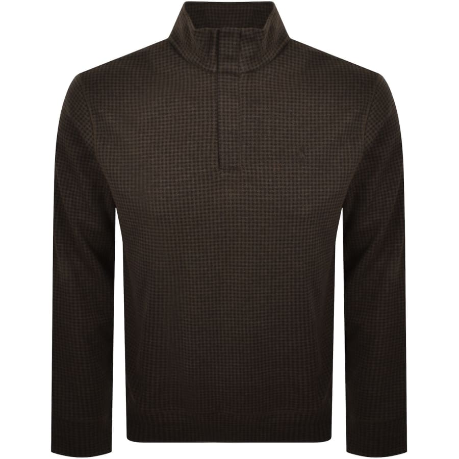 Ralph Lauren Quarter Zip Sweatshirt Brown