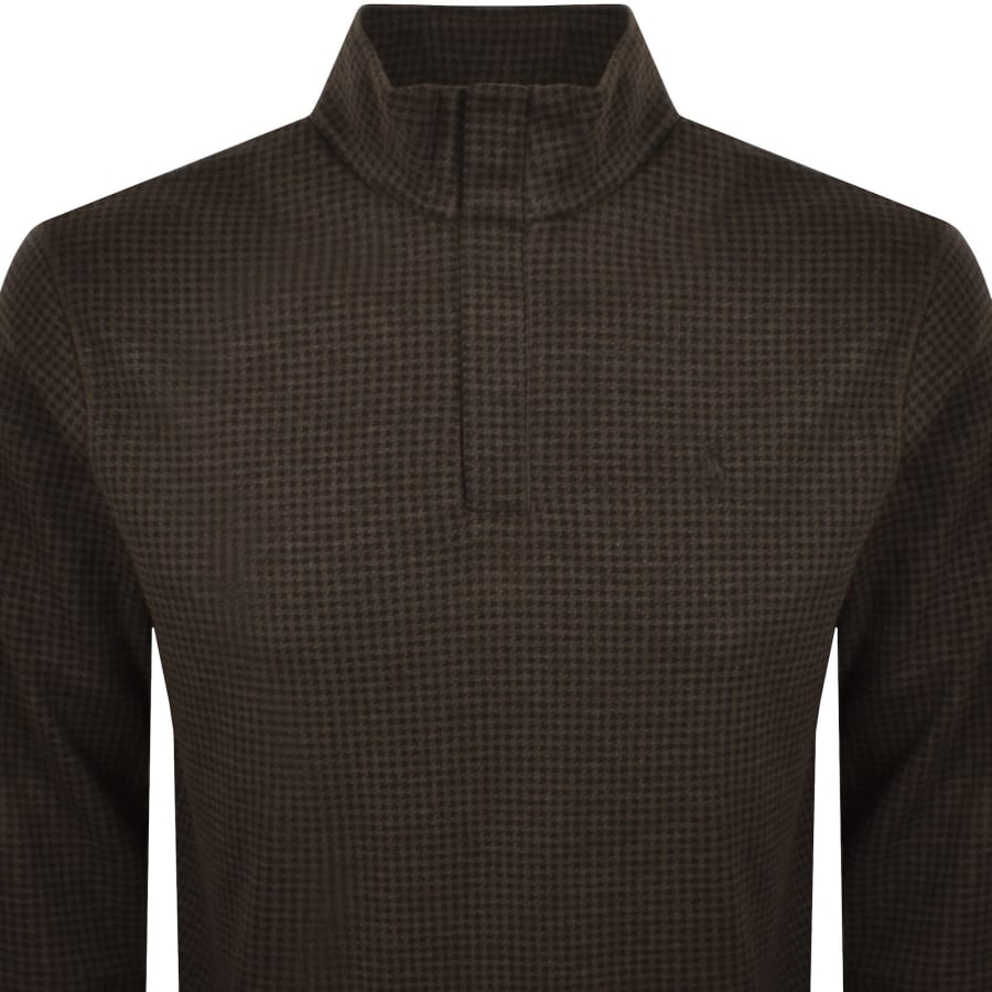Ralph Lauren Quarter Zip Sweatshirt Brown