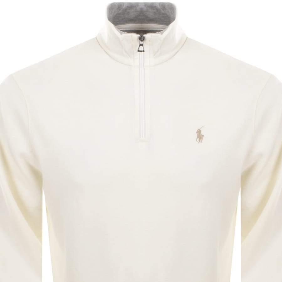 Ralph Lauren Quarter Zip Sweatshirt Cream