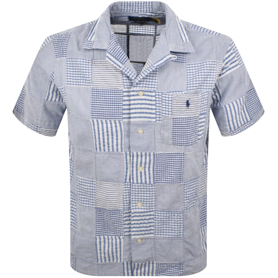 Ralph Lauren Wrinkled Patchwork Shirt Blue
