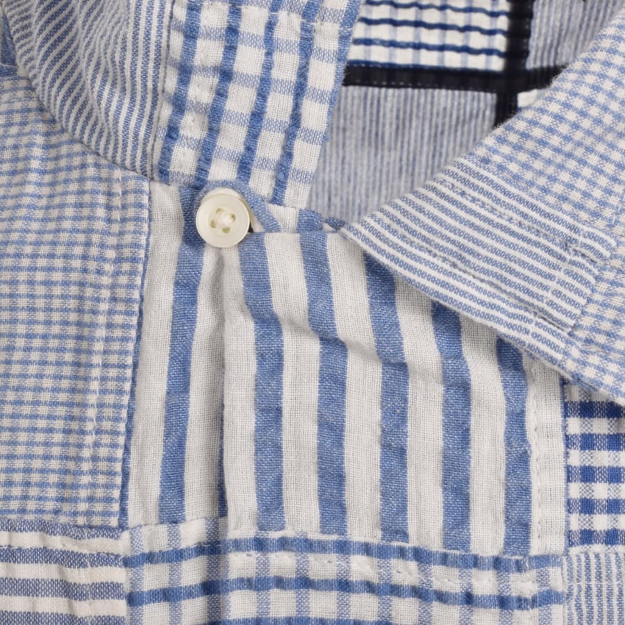 Ralph Lauren Wrinkled Patchwork Shirt Blue