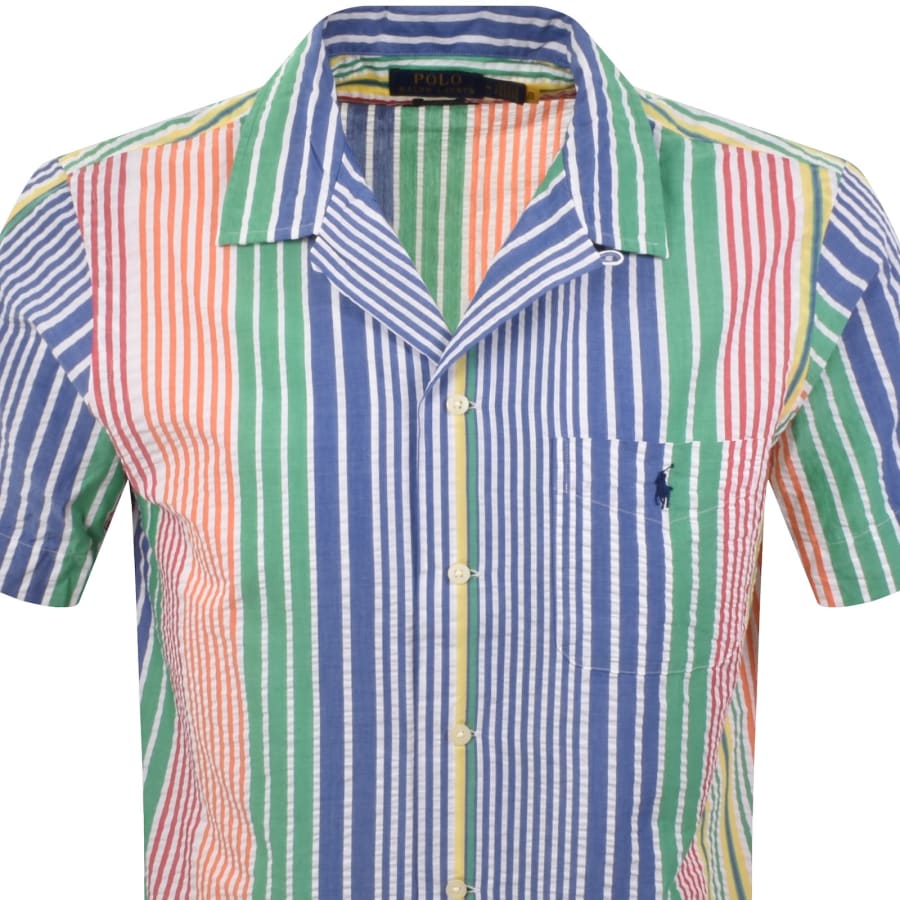 Ralph Lauren Wrinkled Stripe Shirt Blue