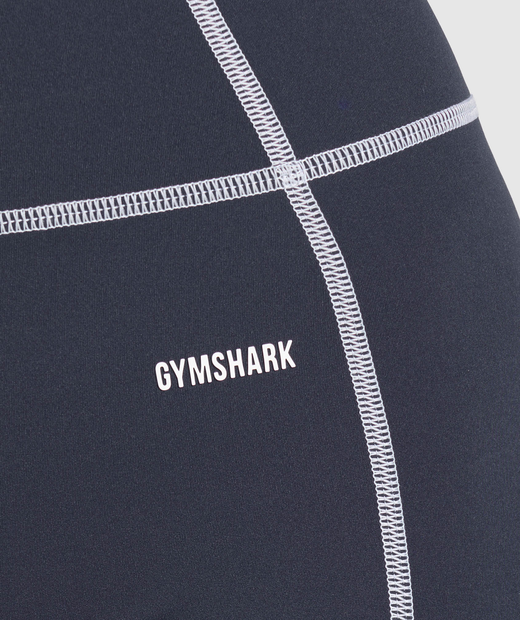 Gymshark Retro Contrast Stitch Leggings - Heavy Blue/White