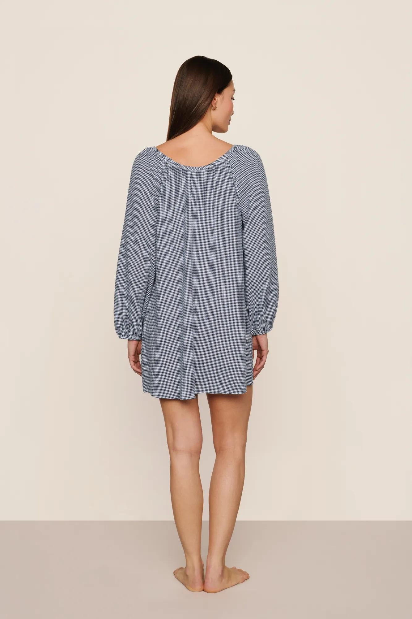 Linen Blend Short Dress