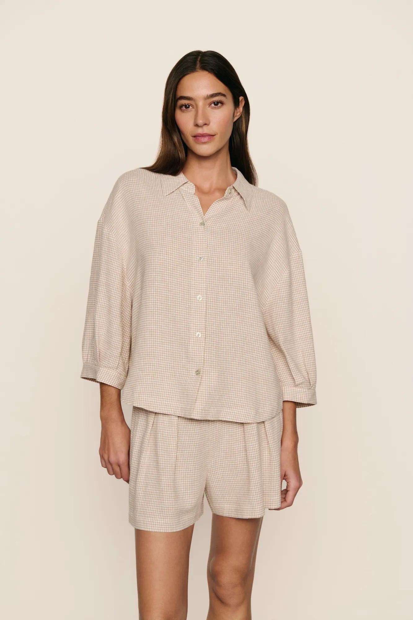 Linen Blend Relaxed Short
