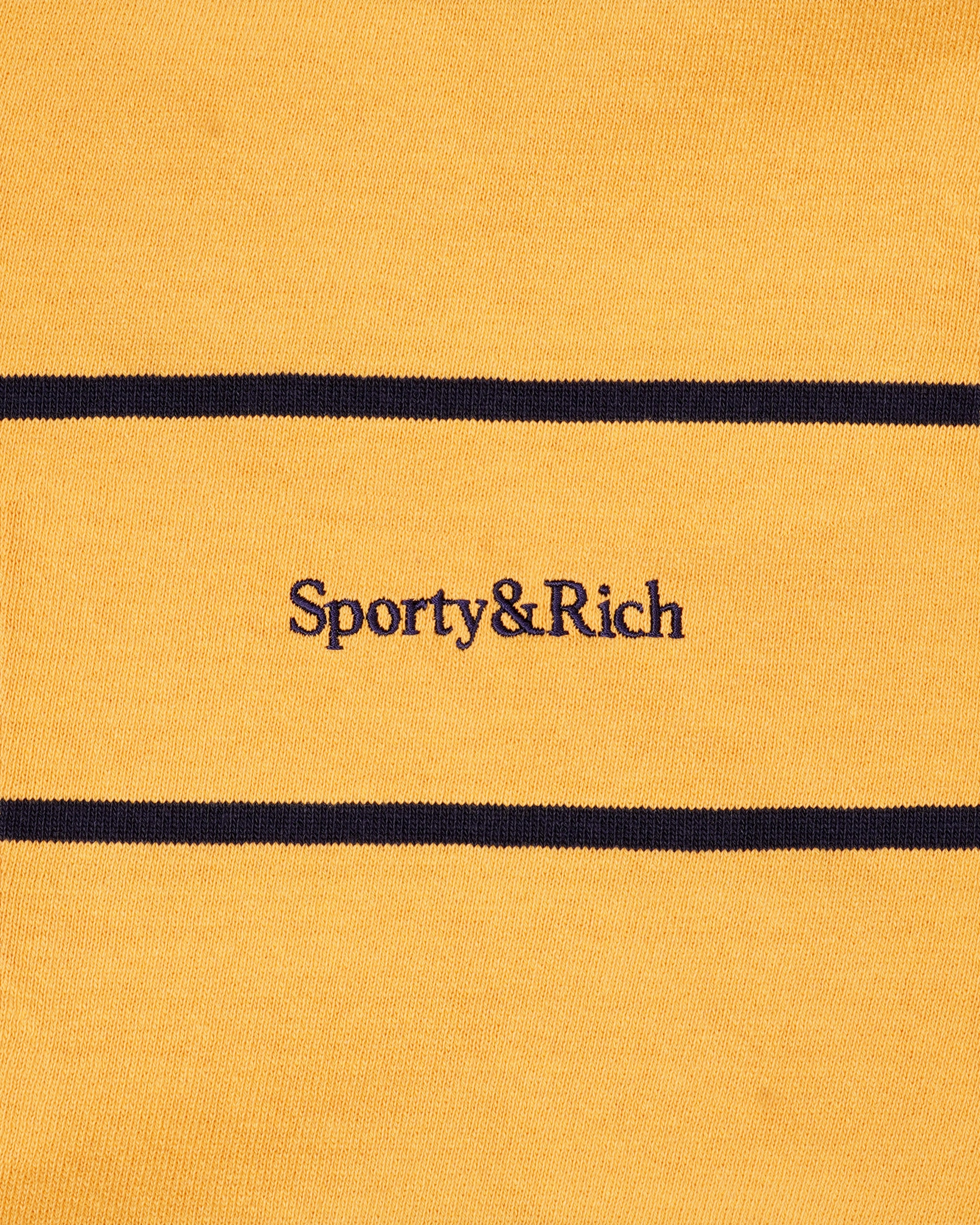 Serif Logo Rugby Polo - Faded Gold/White/Navy