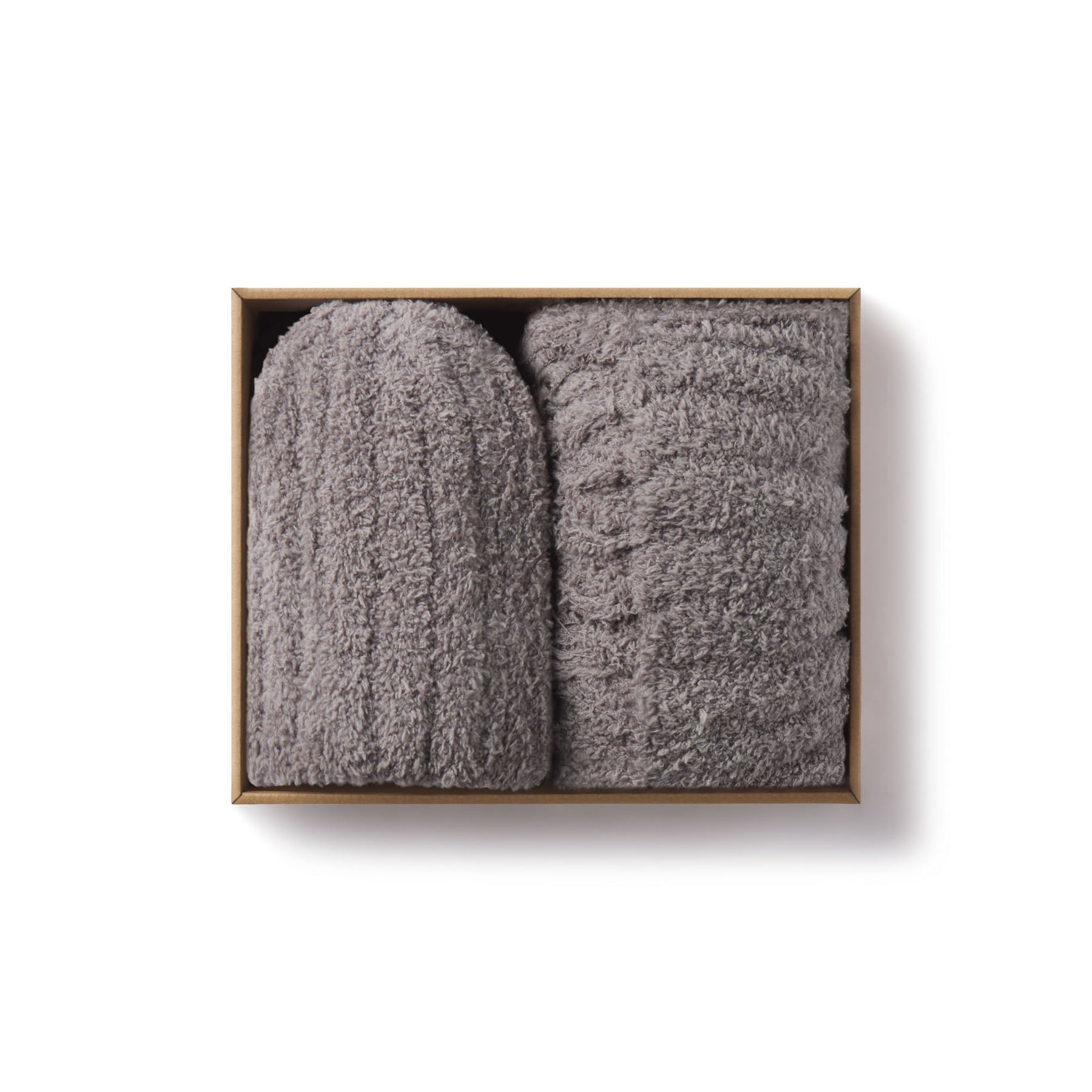 COZY KNIT MENS HAT AND SCARF PACK | SMOKE