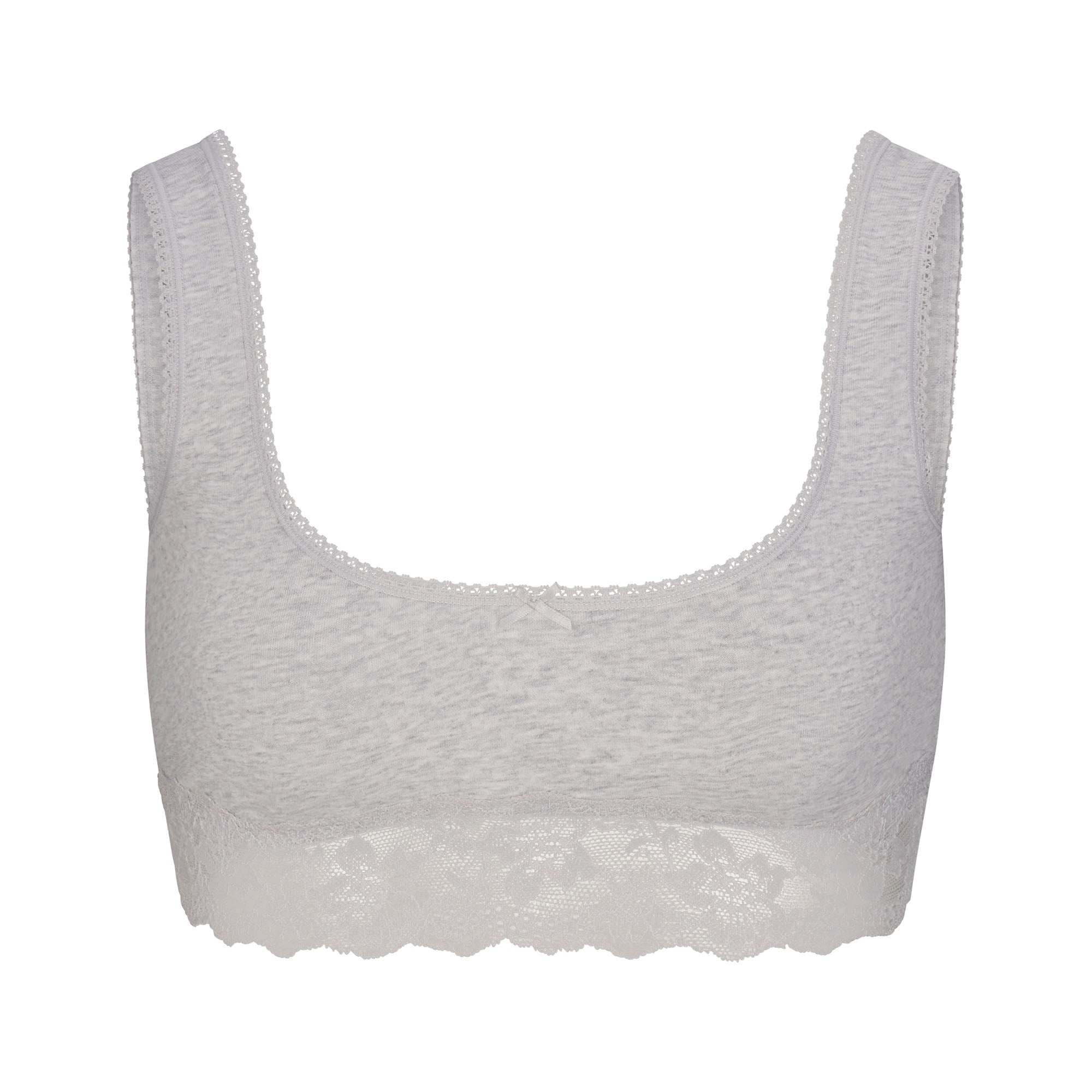 Lightweight Cotton Lace Scoop Bralette