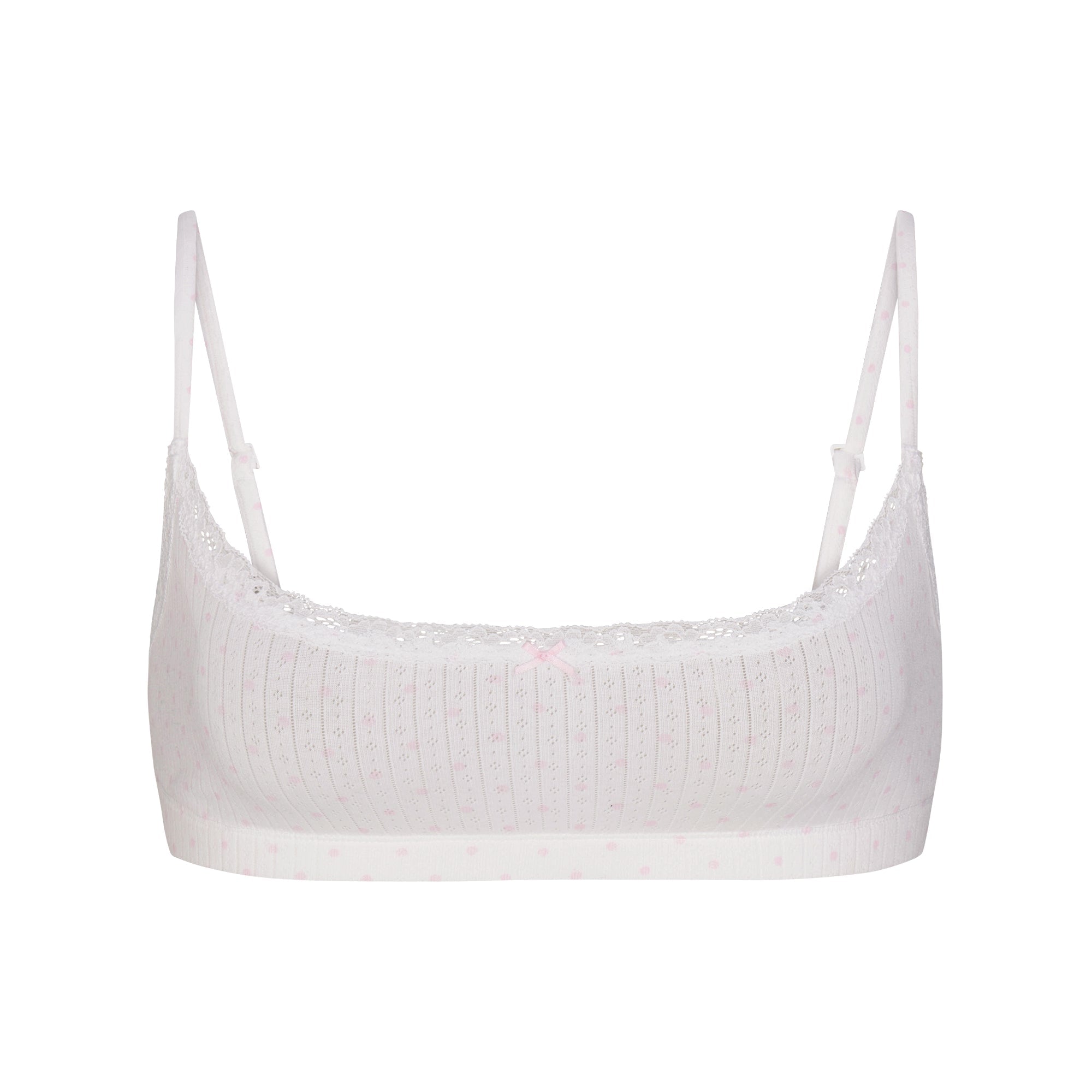 Lightweight Cotton Pointelle Scoop Bralette