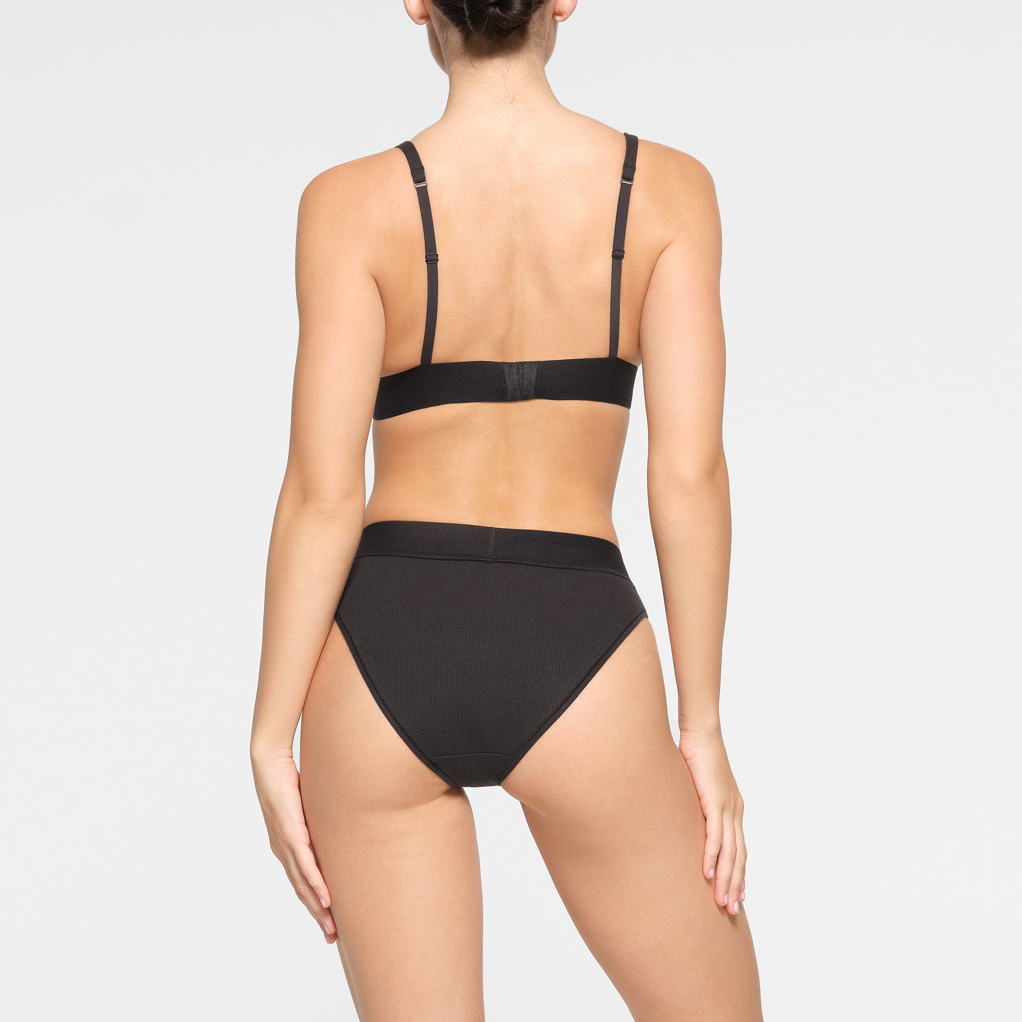 Cotton Rib Plunge Bralette