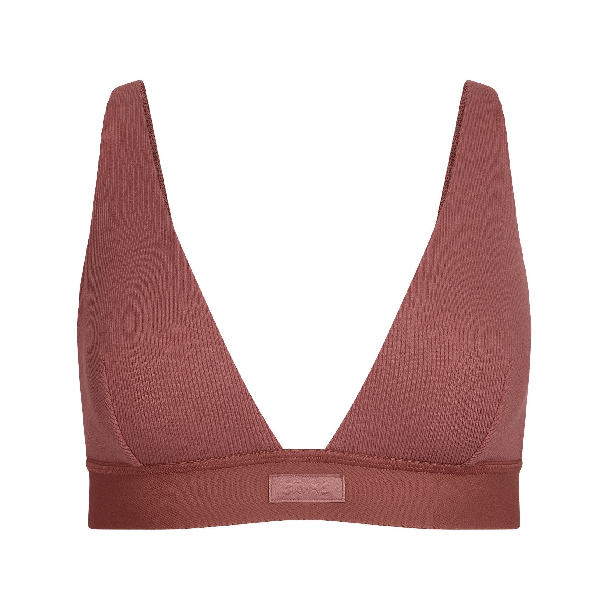 Cotton Rib Plunge Bralette