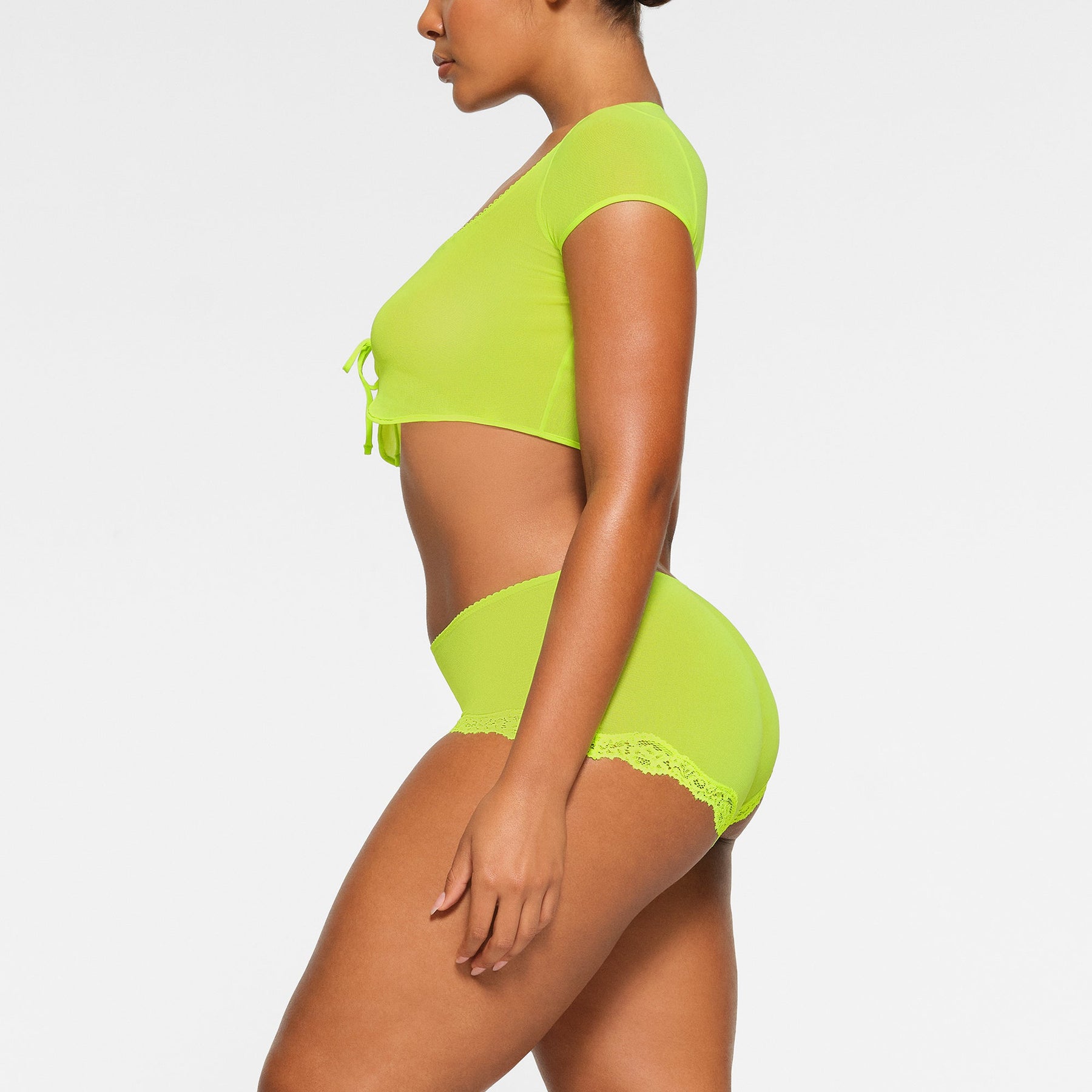 SUMMER MESH SUPER CROPPED TOP | HIGHLIGHTER