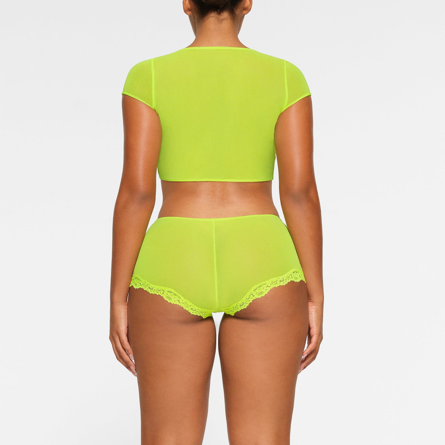 SUMMER MESH SUPER CROPPED TOP | HIGHLIGHTER