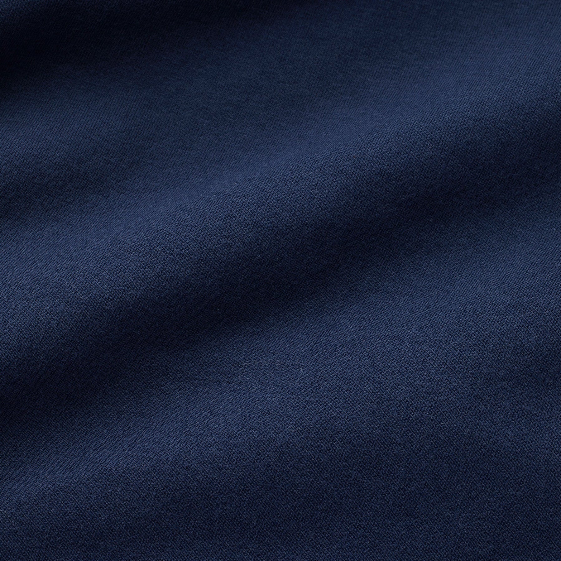 COTTON JERSEY ZIP UP HOODIE | NAVY