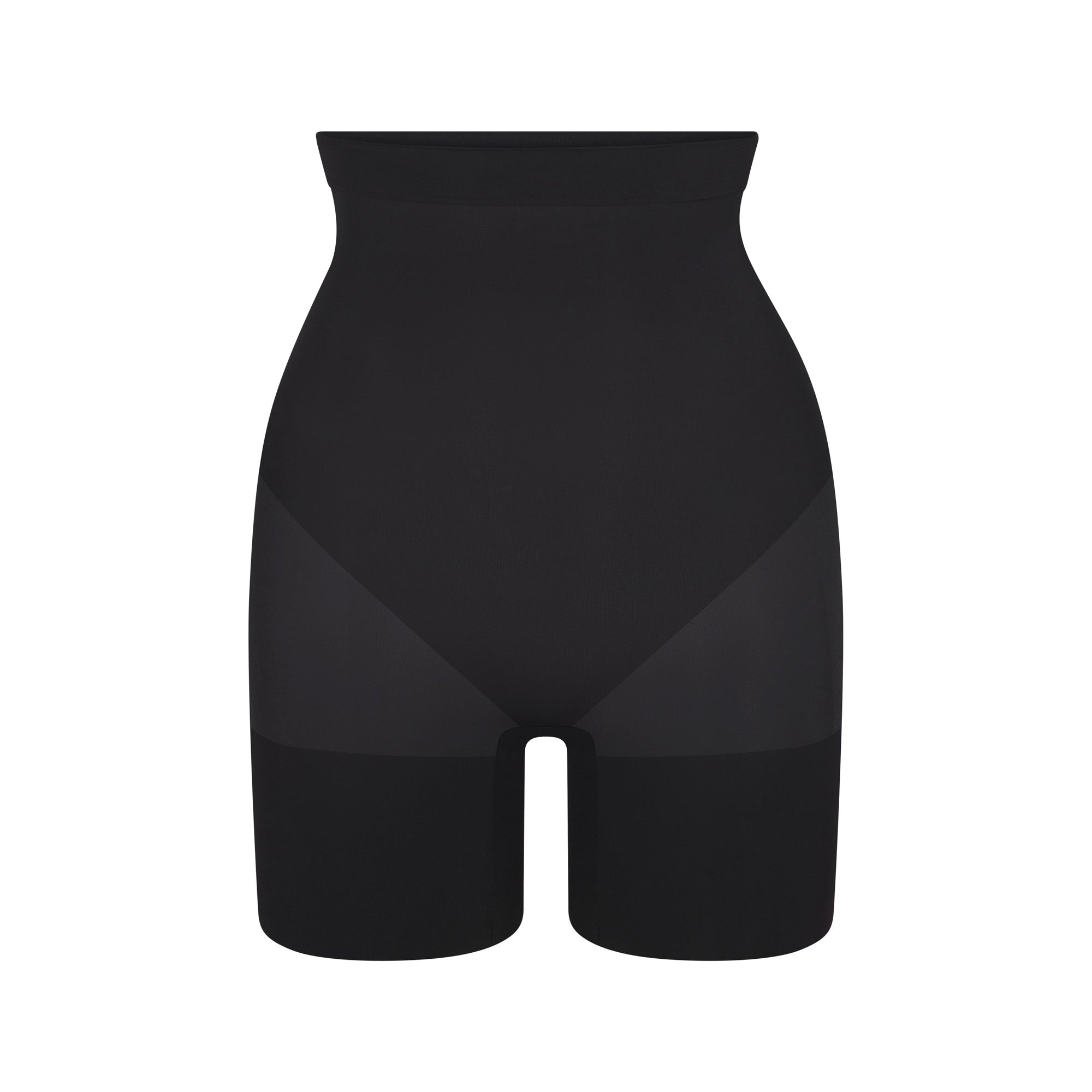Sheer Seamless High-waisted Mid Thigh Short