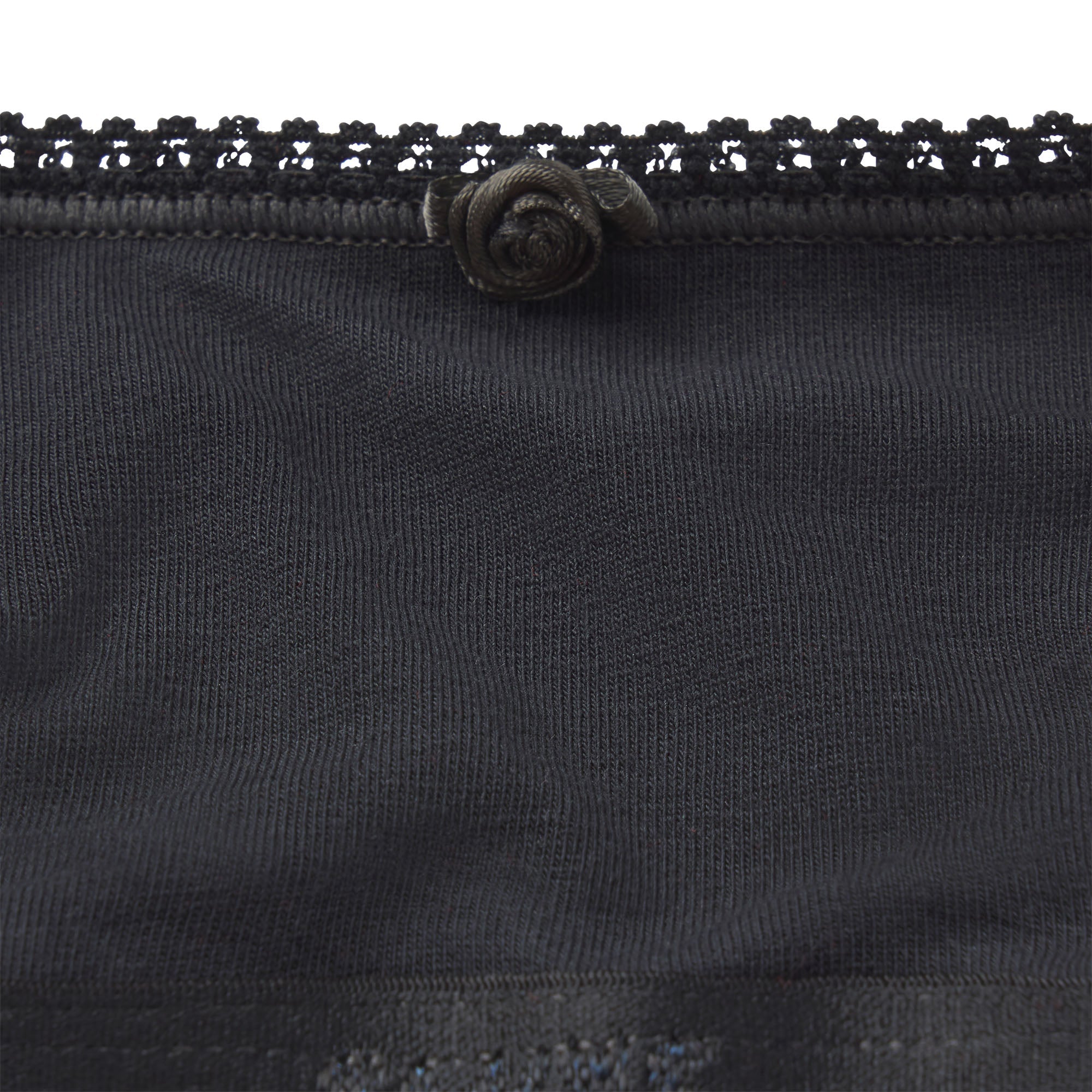Lightweight Cotton Logo Picot Scoop Bralette