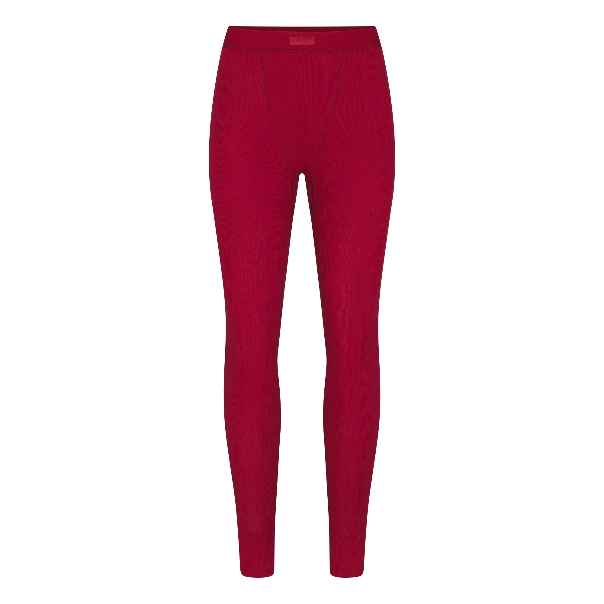 COTTON RIB LEGGING | BRICK