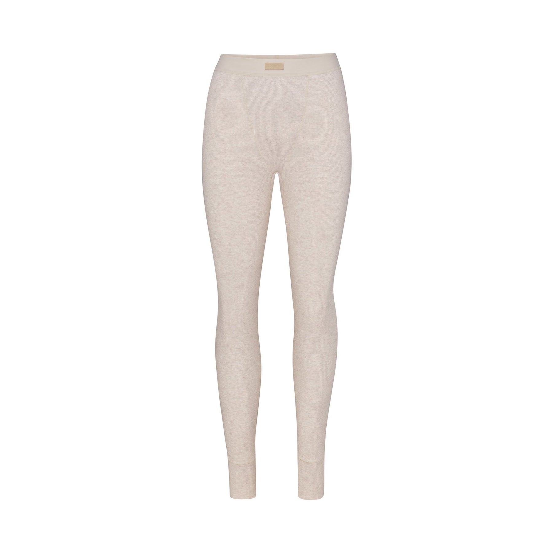 COTTON RIB LEGGING | HEATHER OATMEAL