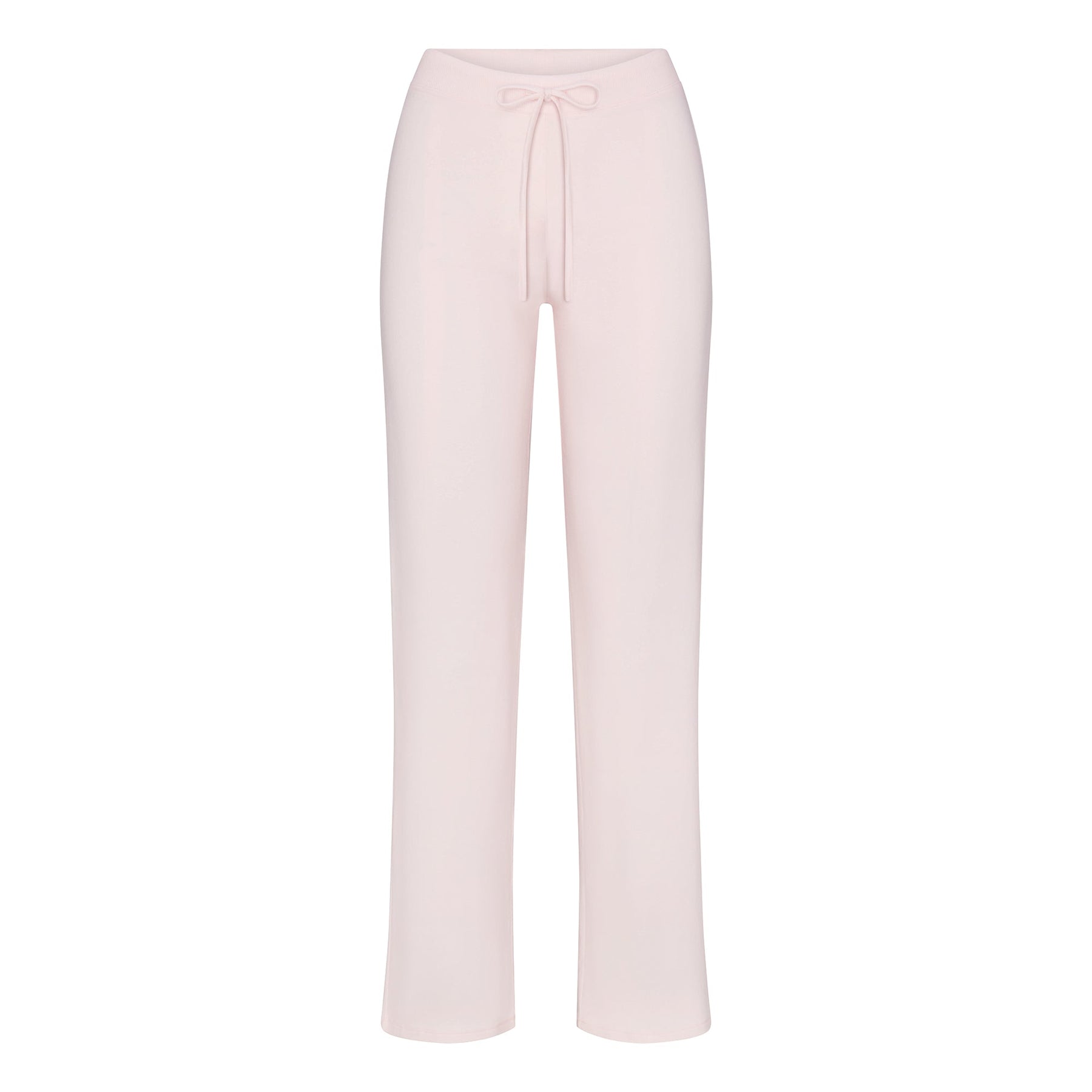 COTTON JERSEY STRAIGHT LEG PANT | BARELY PINK