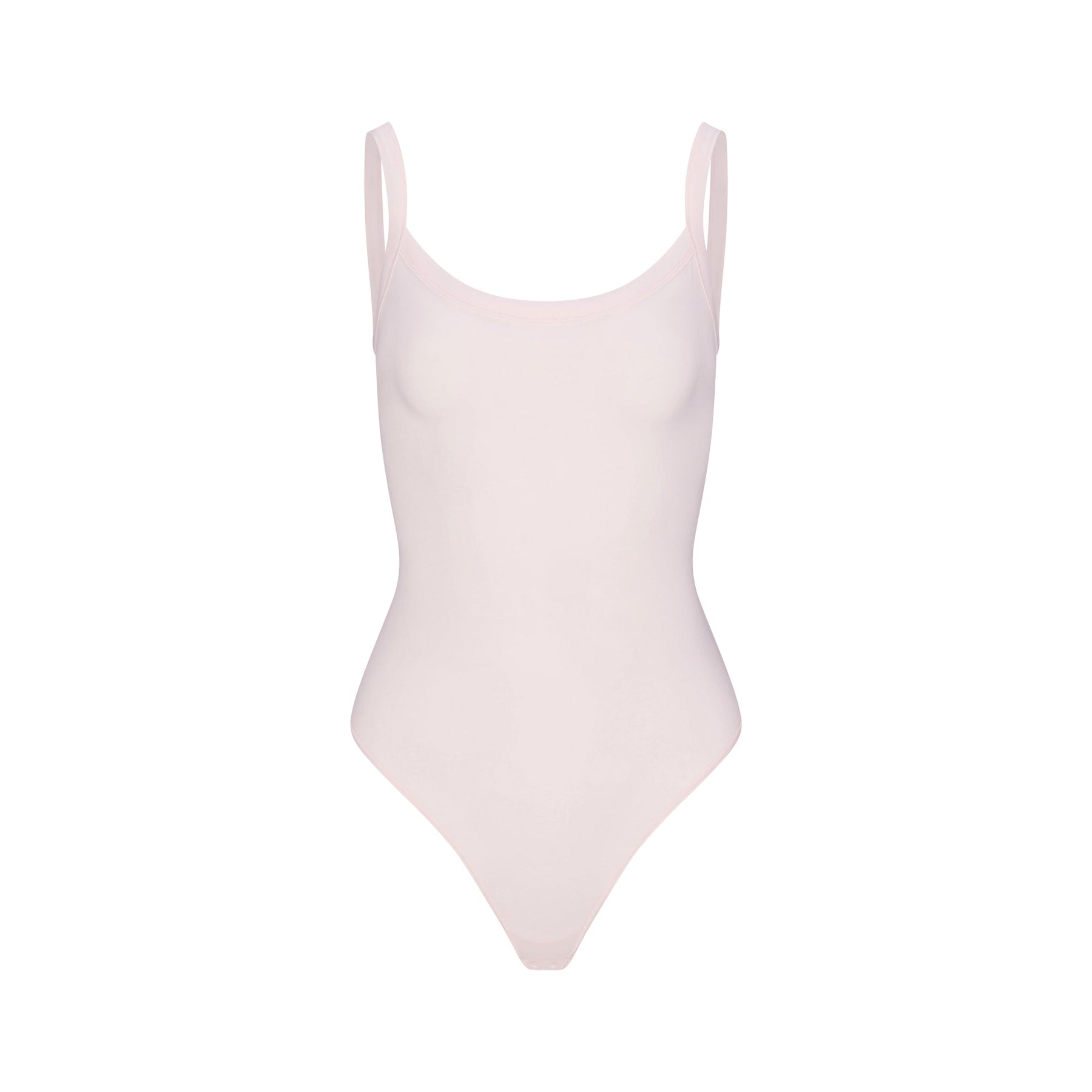 COTTON JERSEY SCOOP NECK BODYSUIT | BARELY PINK