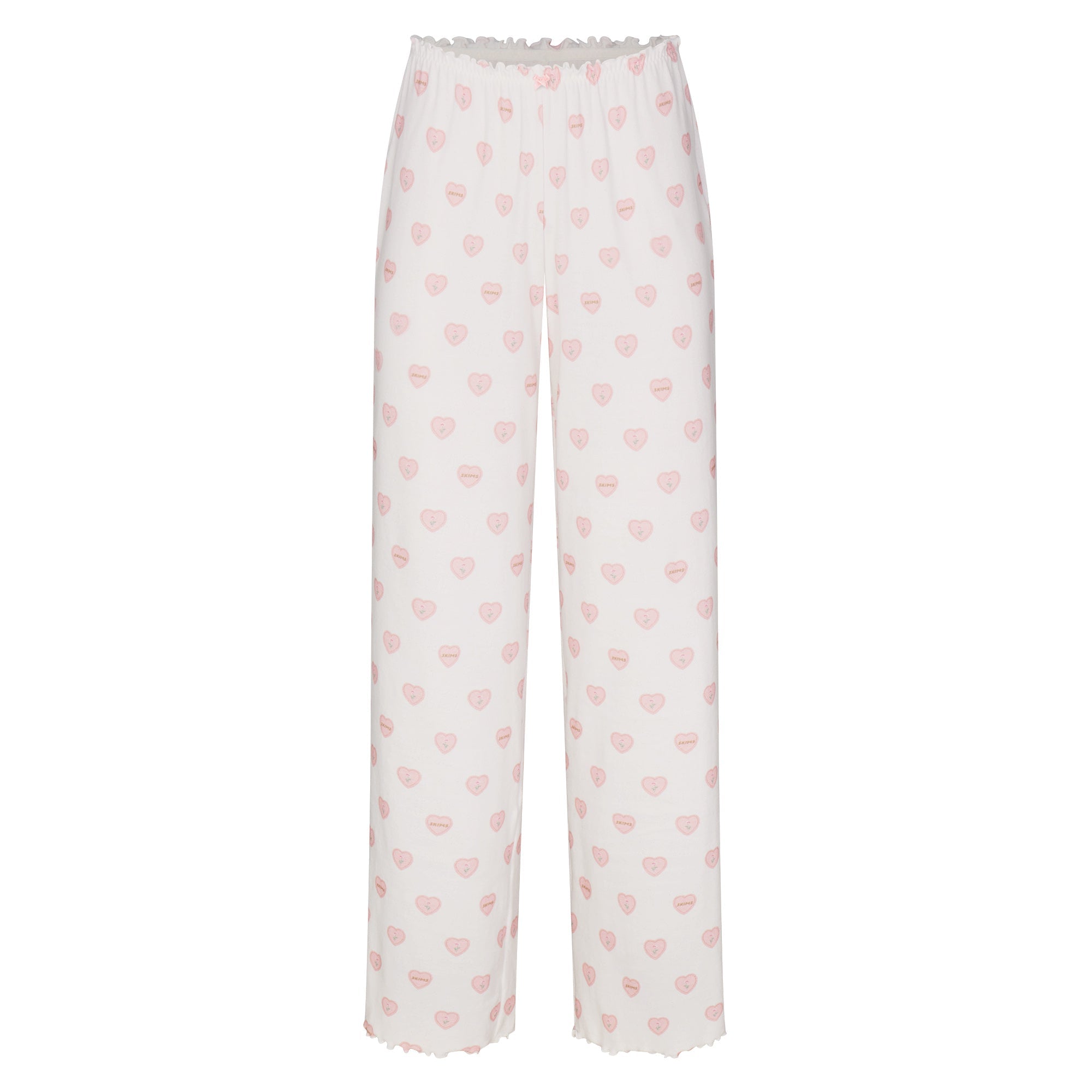 Logo Pointelle Straight Leg Pant