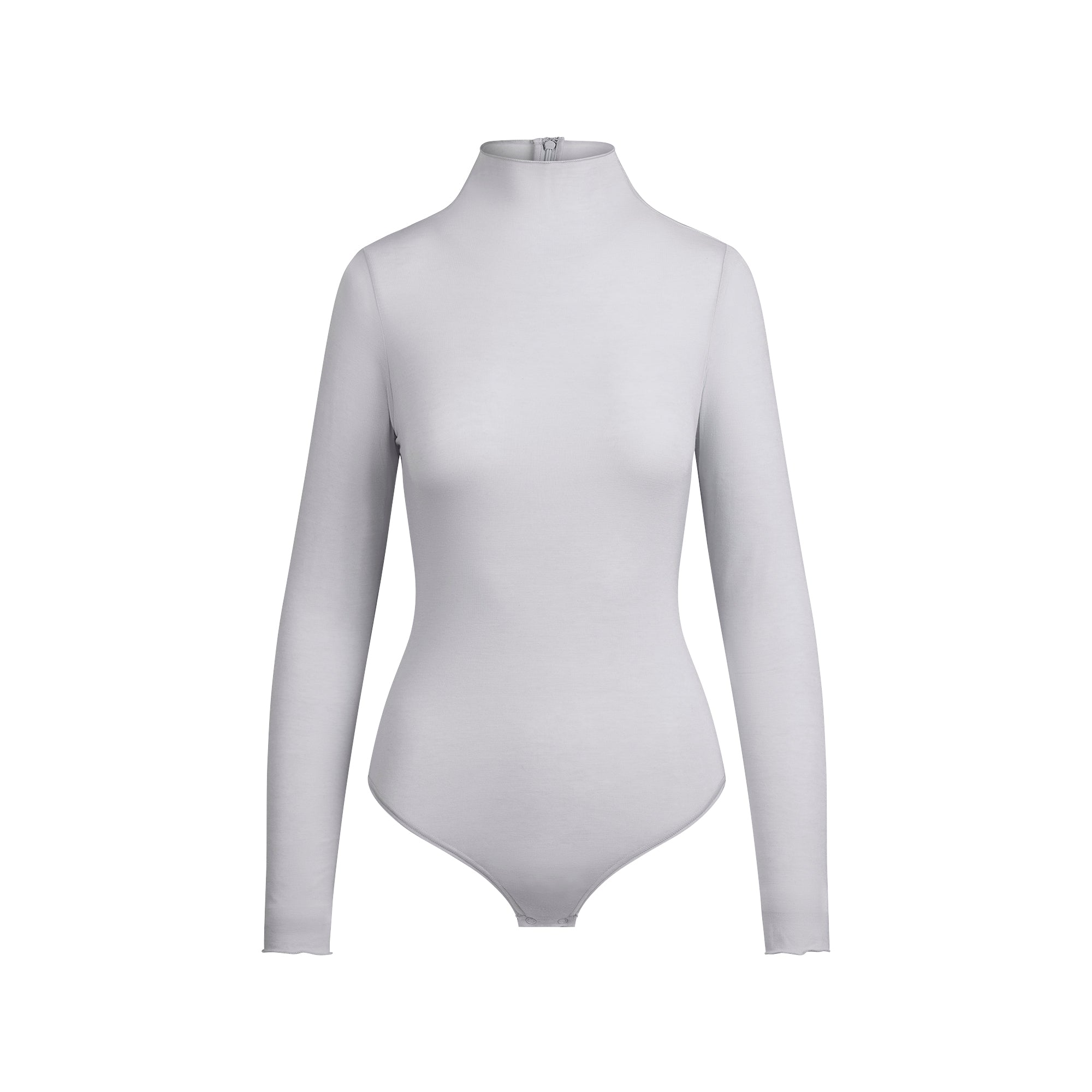 SHEER MODAL LONG SLEEVE TURTLENECK BODYSUIT | MIST