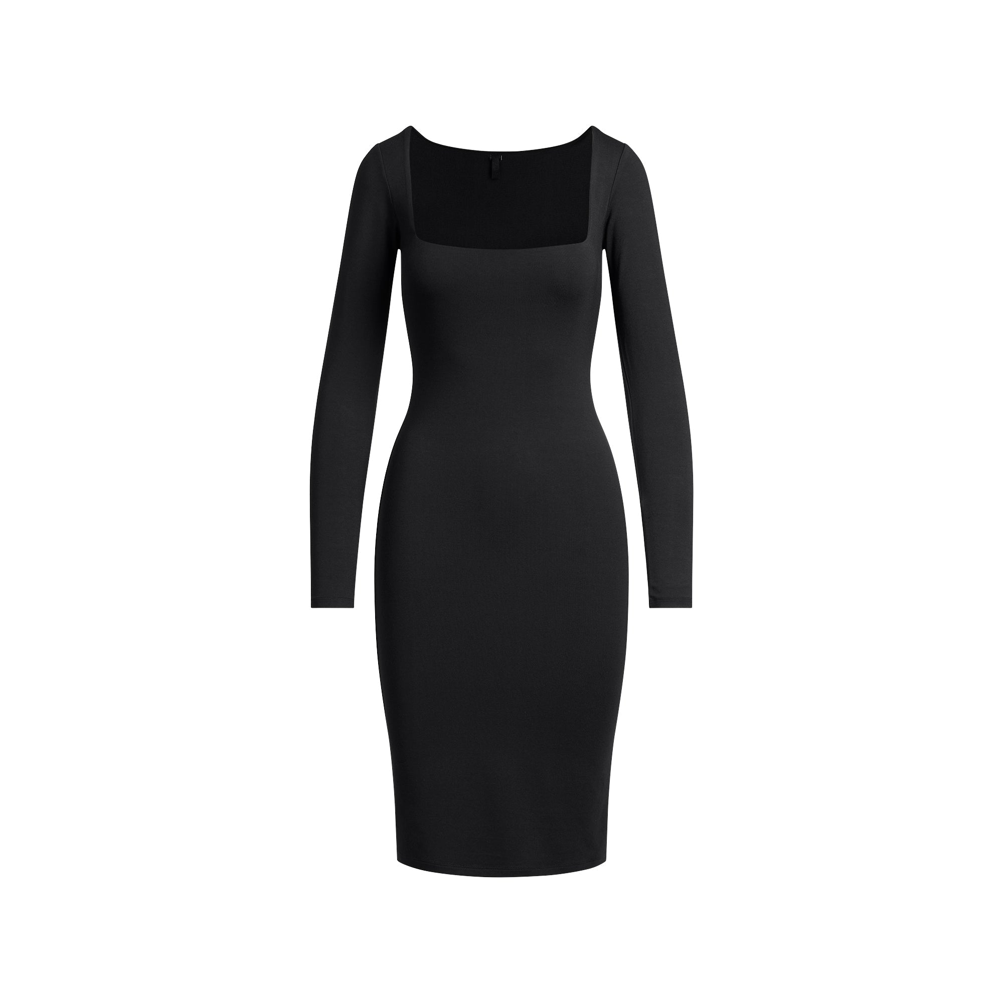 Smooth Layers Square Neck Midi Dress