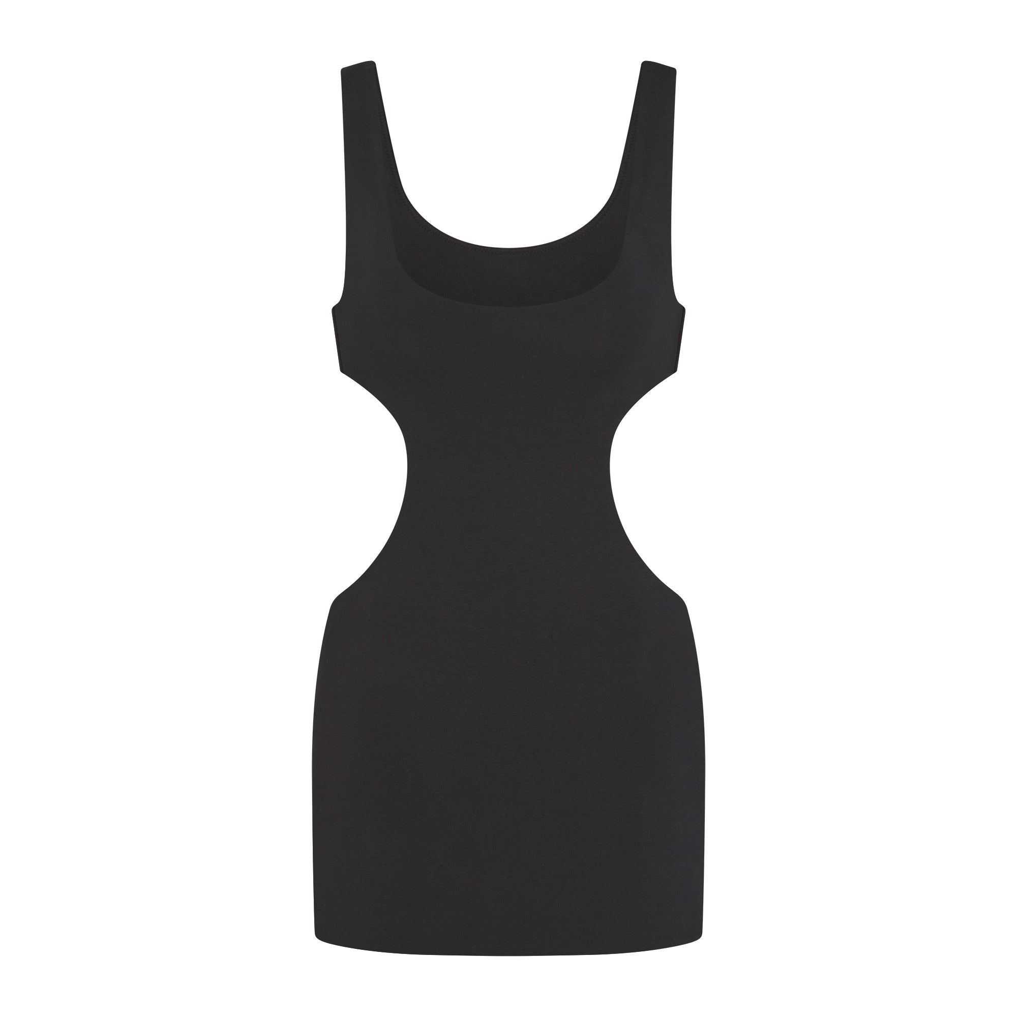 Cotton Jersey Cut Out Mini Dress