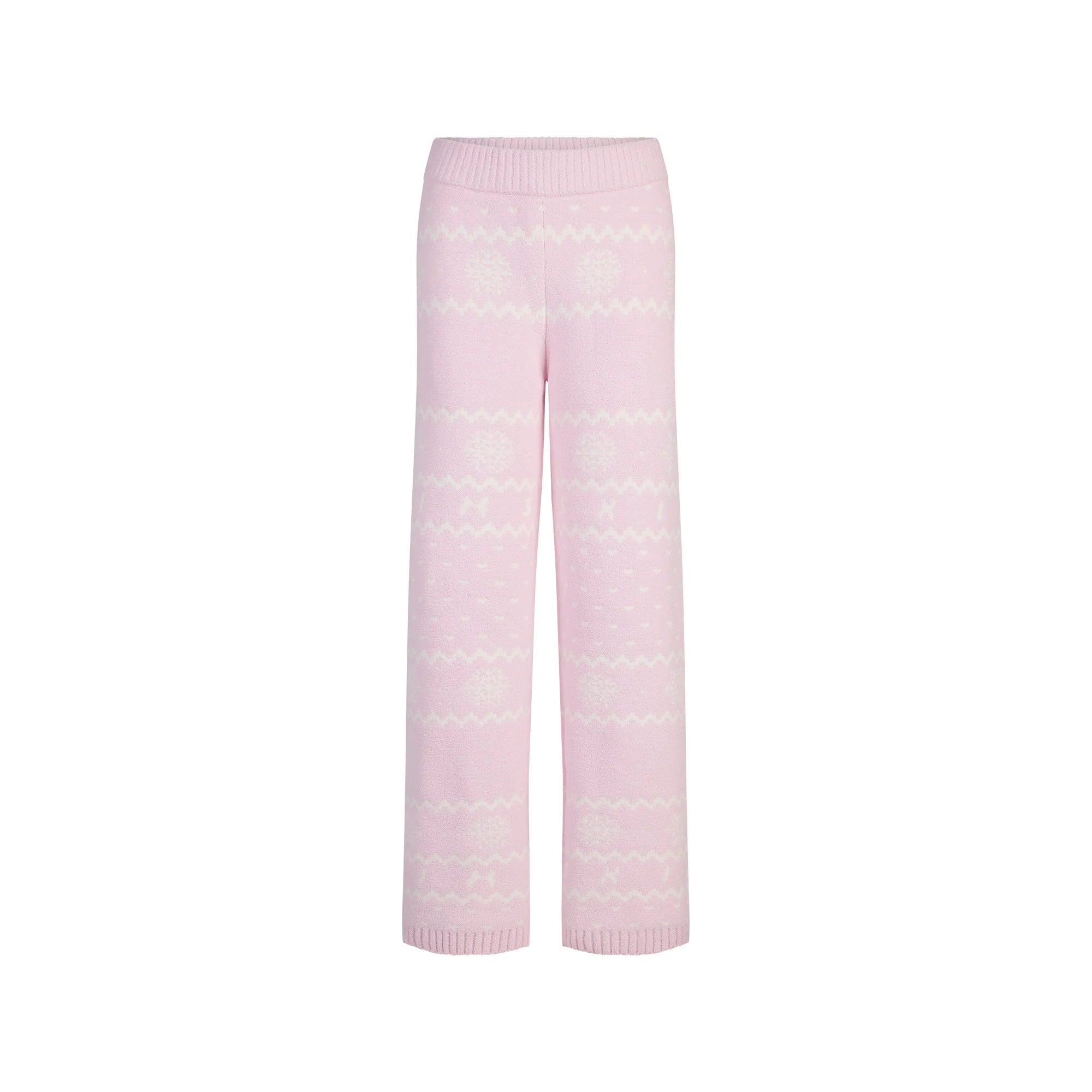 COZY LIGHT PANT | BABY PINK HEART FAIR ISLE