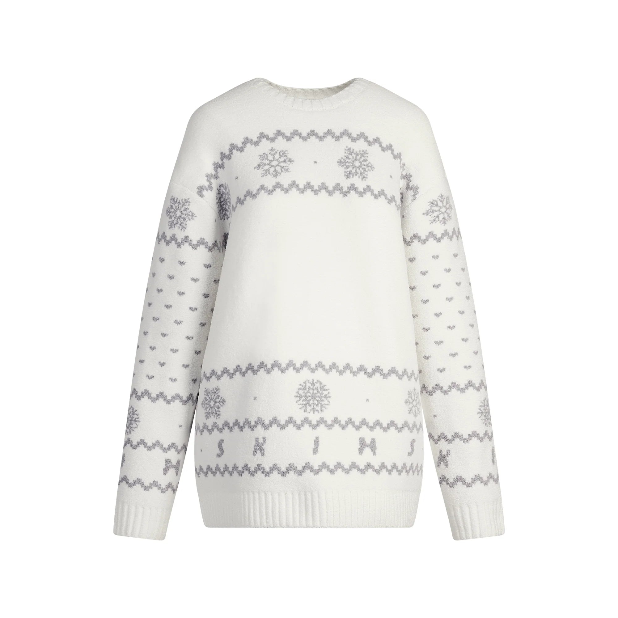 COZY LIGHT CREWNECK PULLOVER | MARBLE HEART FAIR ISLE