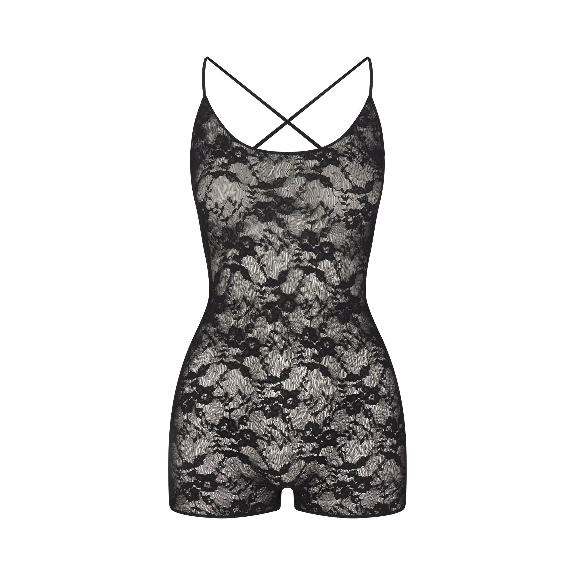 Stretch Lace Low Back Onesie