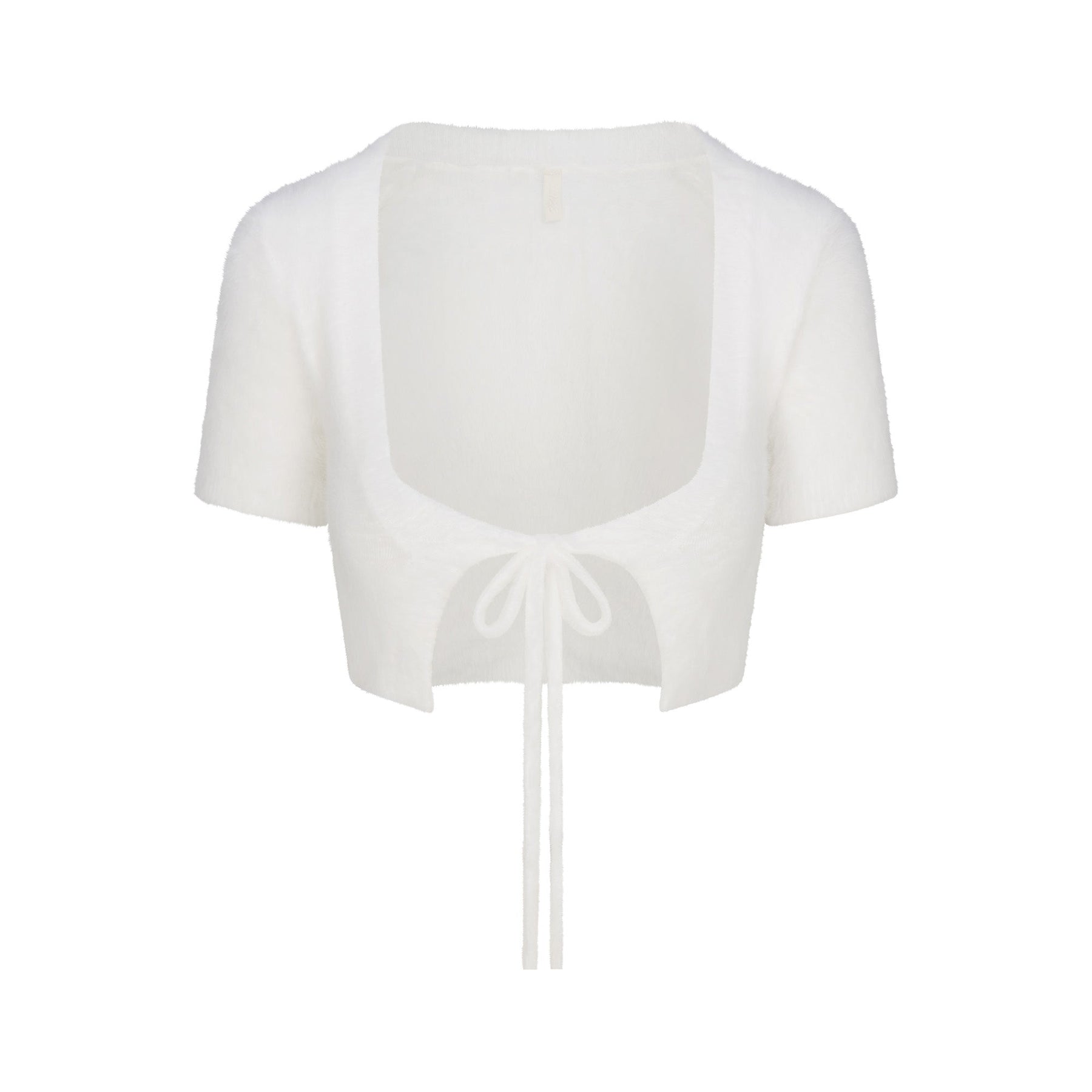 FUZZY KNITS CROP TOP AND SHORT SET | MARBLE