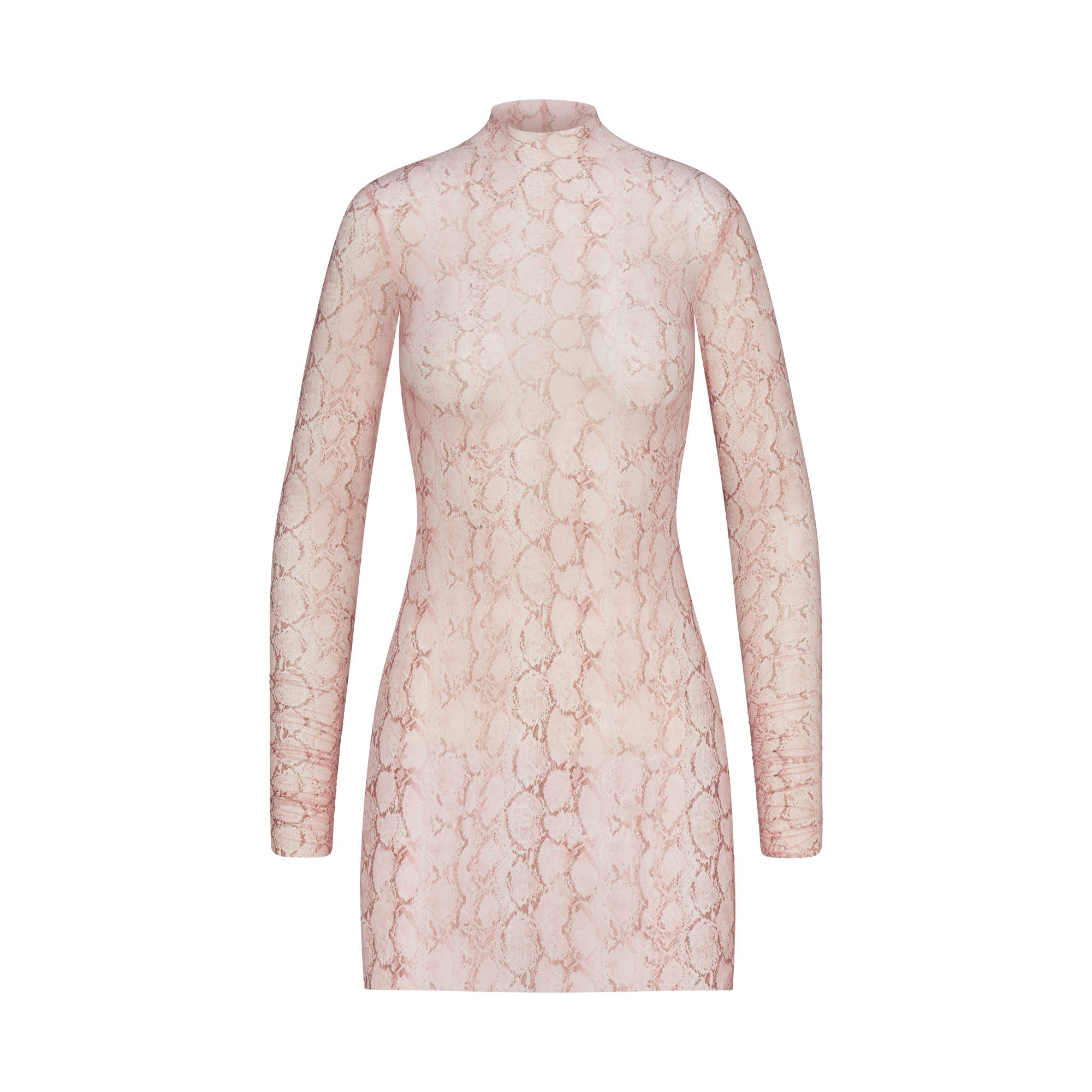 MILKY SHEER TUNIC | ROSE PASTEL SNAKE PRINT